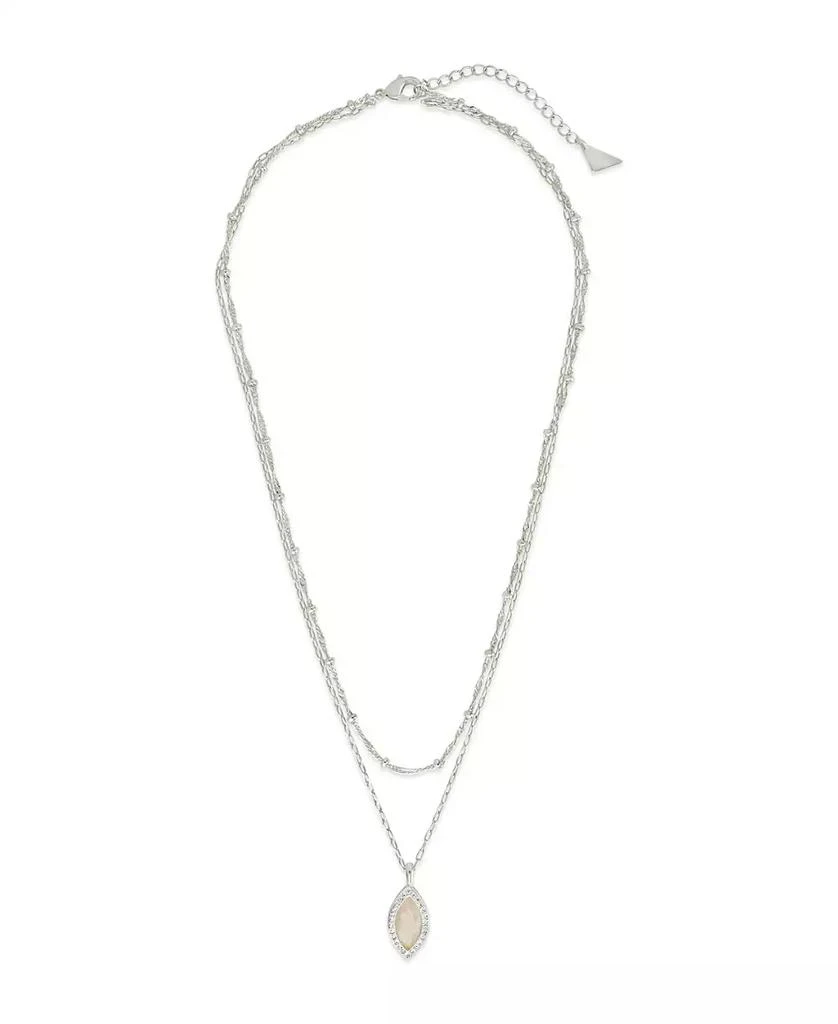 商品Sterling Forever|Calla Layered Necklace,价格¥557,第3张图片详细描述