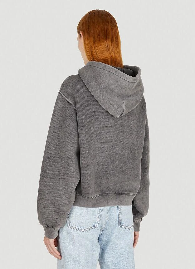 商品Alexander Wang|Logo Print Hooded Sweatshirt in Grey,价格¥1709,第4张图片详细描述