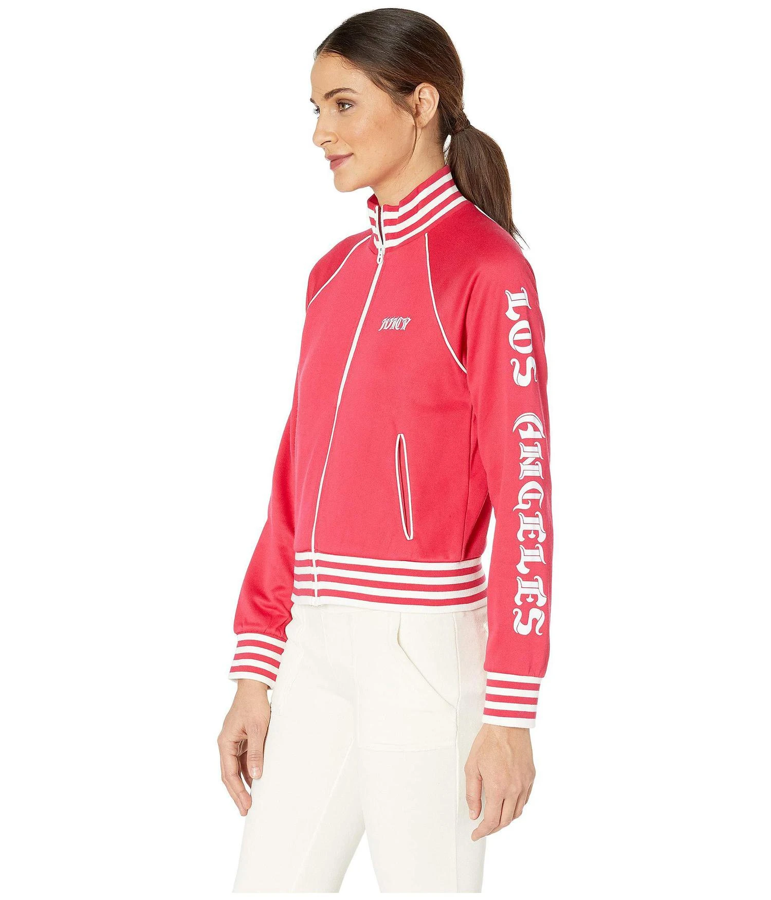 商品Juicy Couture|JXJC Tricot Stripe Rib Logo Jacket,价格¥135,第2张图片详细描述