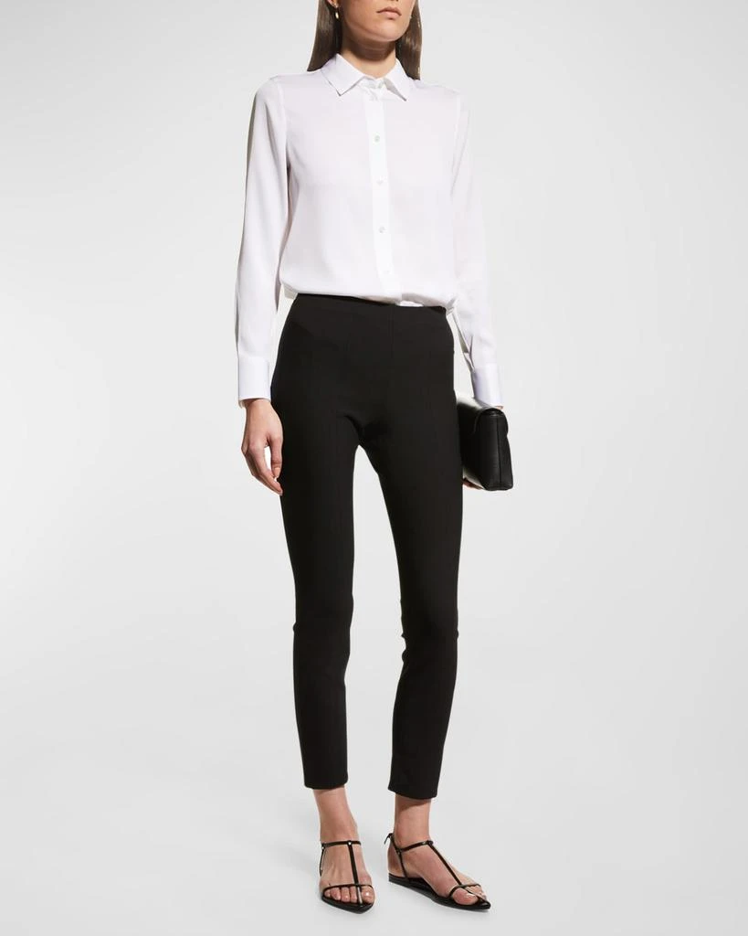 商品Vince|Slim-Fit Long-Sleeve Stretch-Silk Blouse,价格¥2507,第3张图片详细描述