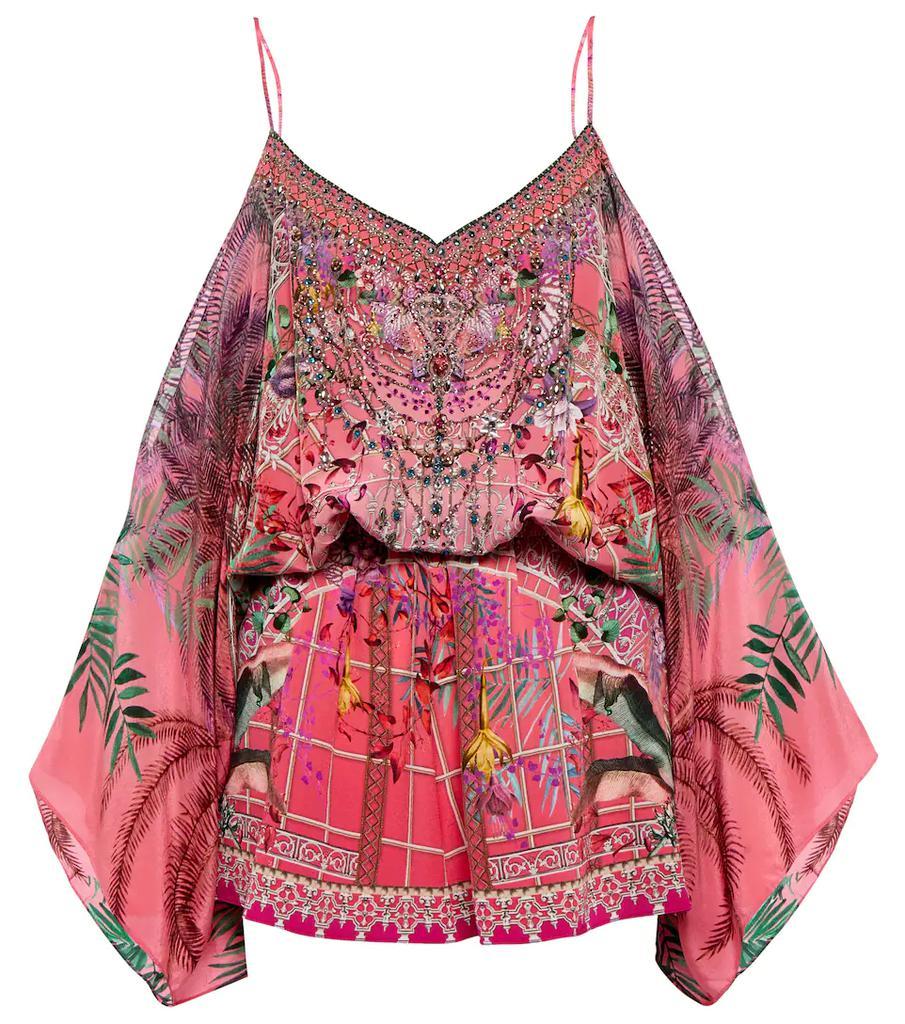 商品Camilla|Embellished silk playsuit,价格¥3424,第1张图片