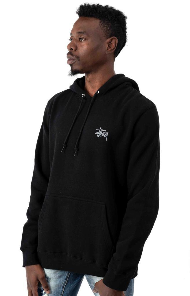 商品STUSSY|Basic Logo Pullover Hoodie - Black/Grey,价格¥704,第5张图片详细描述