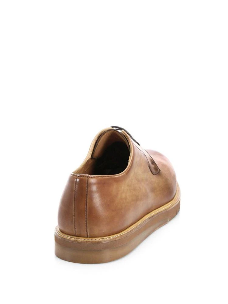 商品Saks Fifth Avenue|SAKS FIFTH AVENUE BY MAGNANNI Burnished Leather Derby Creepers,价格¥3357,第2张图片详细描述