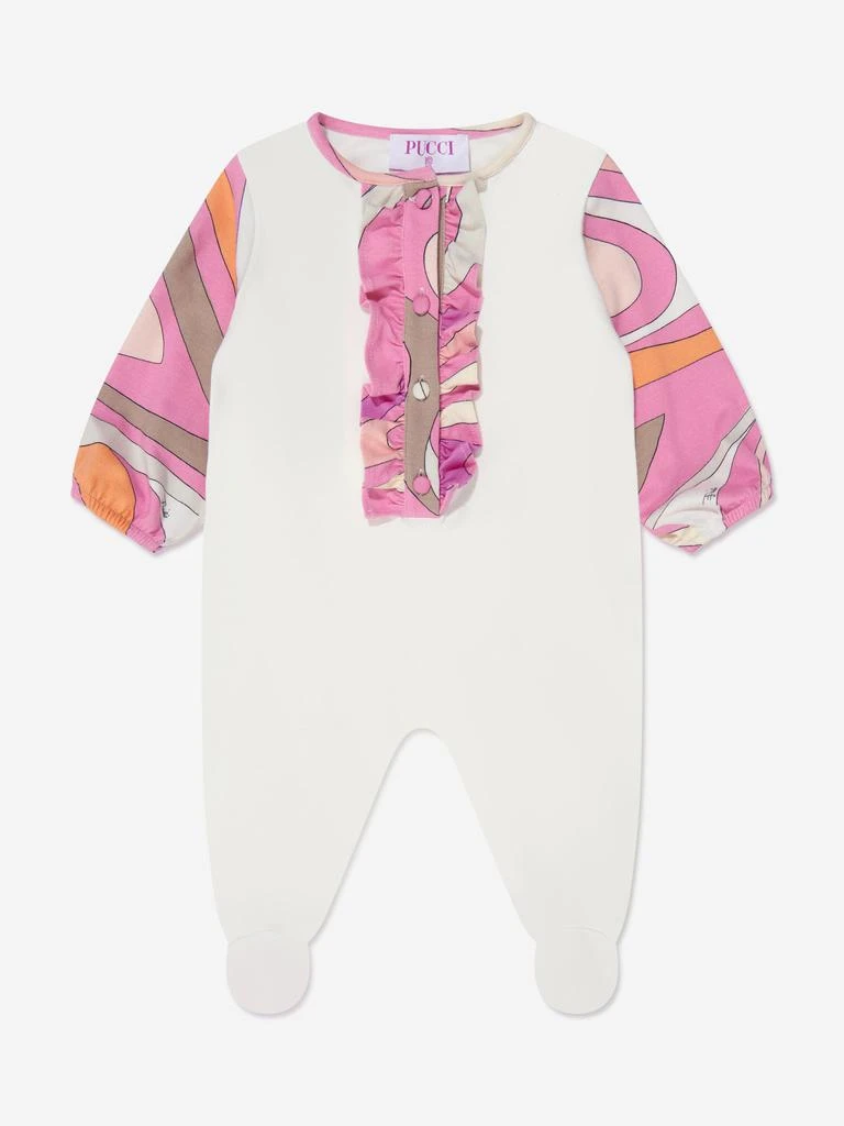 商品EMILIO PUCCI|Pucci Baby Girls Babygrow Set in Ivory,价格¥1764,第2张图片详细描述