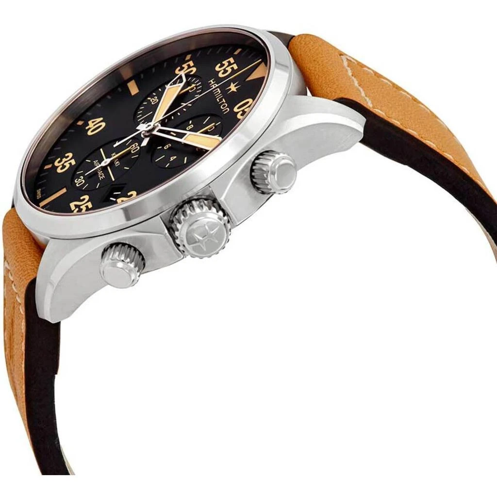 商品Hamilton|Hamilton Men's Watch - Khaki Aviation Pilot Quartz Brown Leather Strap | H76722531,价格¥2157,第2张图片详细描述