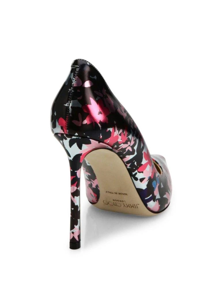 商品Jimmy Choo|Romy 100 Camoflower-Print Metallic Leather Pumps 高跟鞋,价格¥2250,第2张图片详细描述