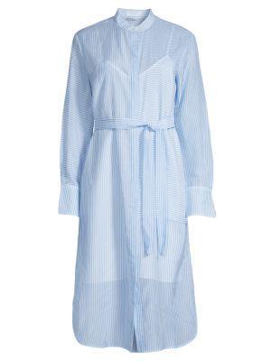 商品Equipment|Christabella Striped Shirtdress,价格¥645,第6张图片详细描述