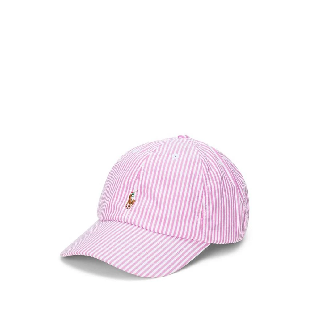 商品Ralph Lauren|Big Boys Cotton Seersucker Ball Cap,价格¥85,第1张图片