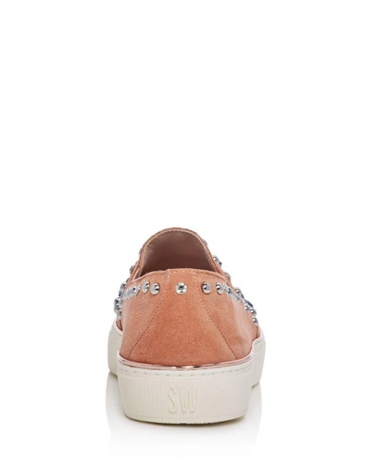 商品Stuart Weitzman|Women's Suede Embellished Slip-On Sneakers ,价格¥1398,第4张图片详细描述