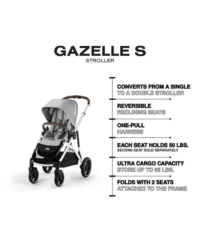 Gazelle S 2 Single to Double + Cloud G Lux Travel System with Gazelle S 2 Cot 商品