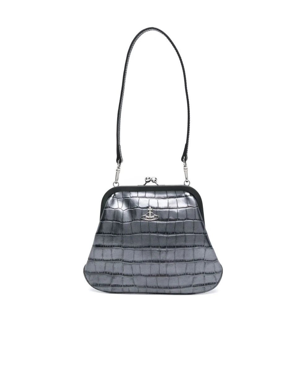商品【商品预售7天】 Vivienne Westwood|Vivienne Westwood 女士手提包 4B01000AWL00A2N405 灰色,价格¥2883,第1张图片