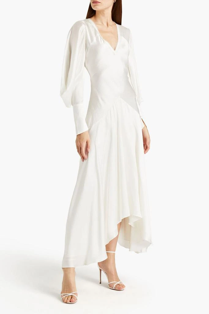 商品ROKSANDA|Gathered hammered silk-satin midi dress,价格¥2521,第4张图片详细描述