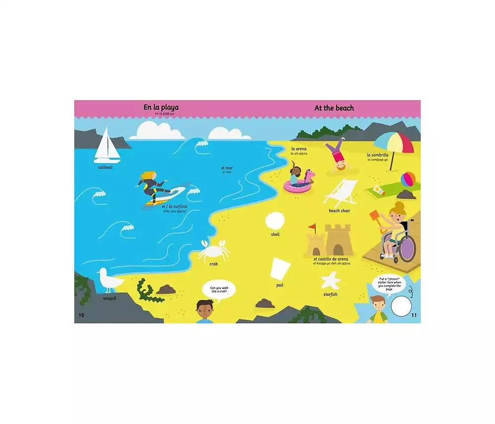 商品Barnes & Noble|My Spanish Sticker Dictionary- Over 200 everyday words in colorful sticker scenes by Catherine Bruzzone,价格¥74,第3张图片详细描述
