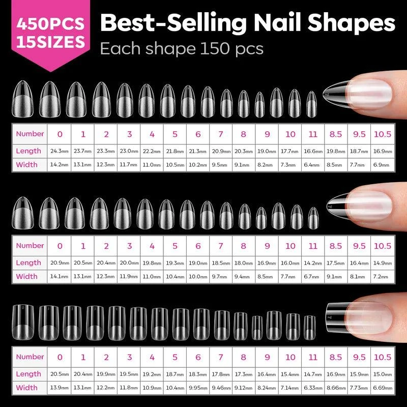 Almond&Square Soft Nail Tips 商品