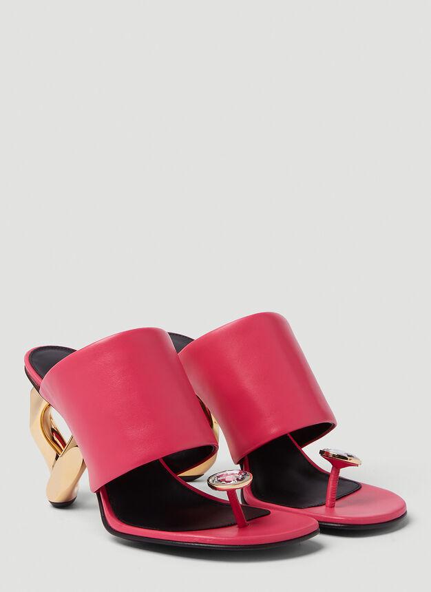 Chain High Heel Mules in Pink商品第2张图片规格展示