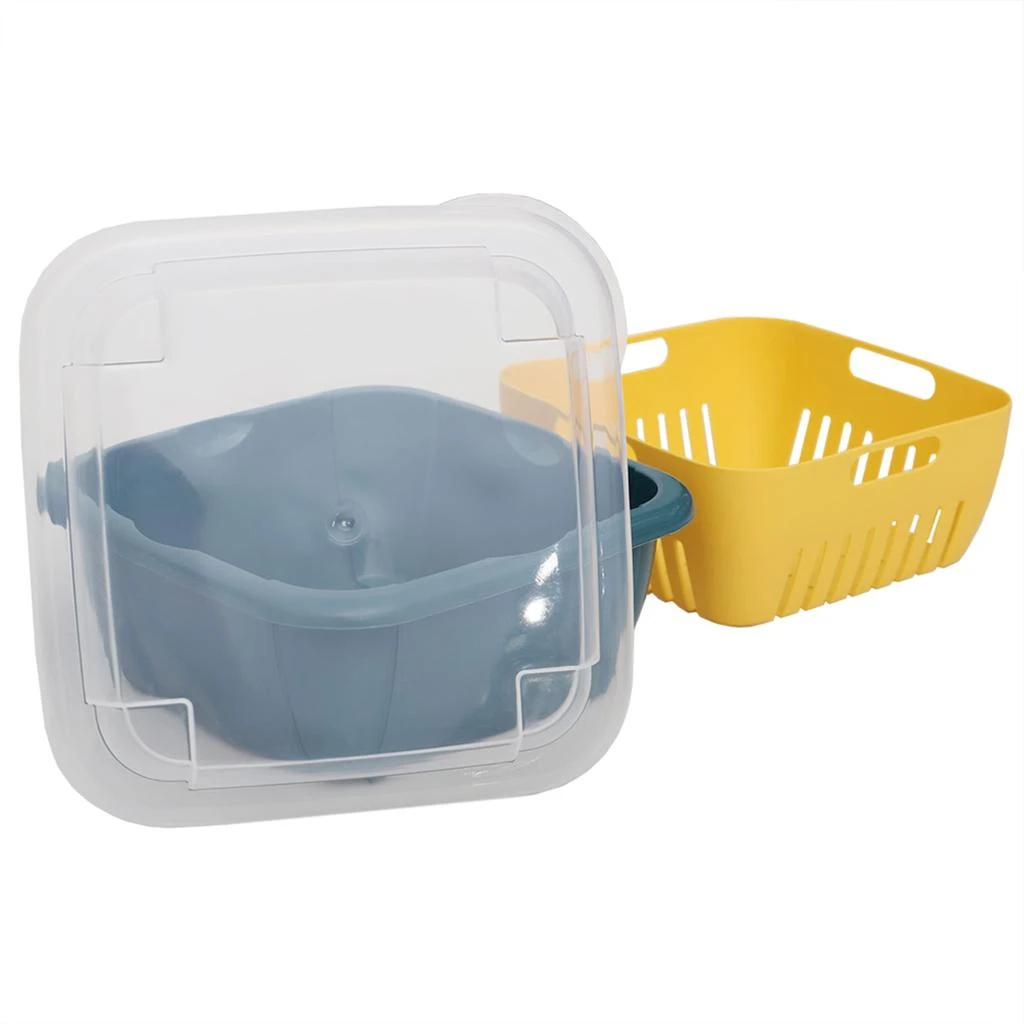 商品Home Basics|Home Basics Plastic Container with Strainer Basket and Clear Lid, Multi-Color,价格¥107,第4张图片详细描述