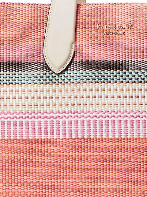 商品Kate Spade|Manahttan Stripe Woven Tote,价格¥1499,第3张图片详细描述