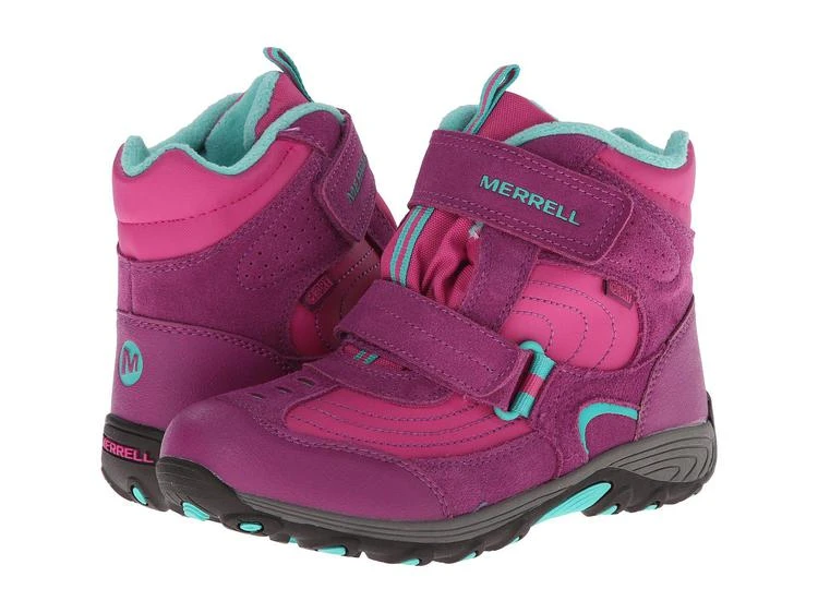 商品Merrell|Merrell Kids Moab Polar Mid Strap 2.0 Waterproof (Big Kid) 女童雪地靴,价格¥421,第1张图片