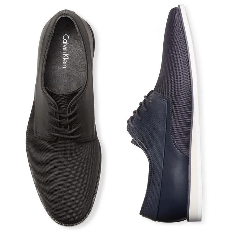 商品Calvin Klein|Men's Kellen Black Ballistic Nylon Oxfords,价格¥447,第1张图片