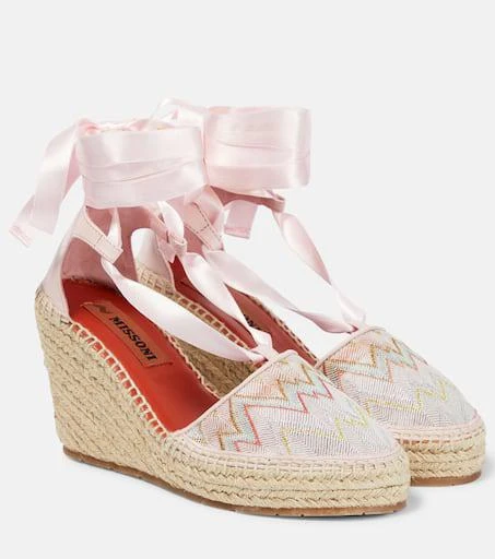 商品Missoni|Zig-zag wedge espadrilles,价格¥1636,第1张图片