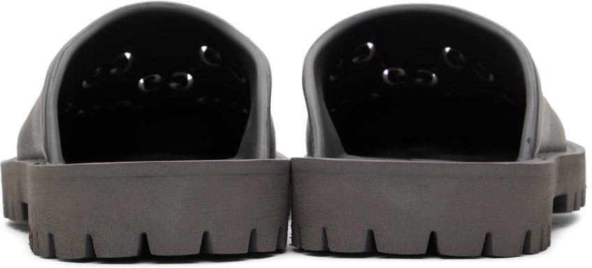 商品Gucci|Gray Rubber GG Loafers,价格¥3963,第4张图片详细描述