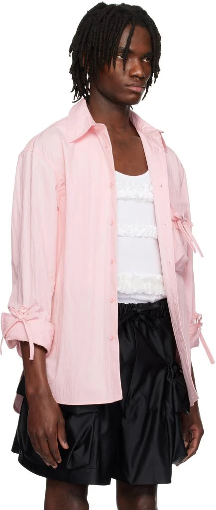商品Simone Rocha|Pink Bow Detail Workwear Shirt,价格¥6266,第2张图片详细描述