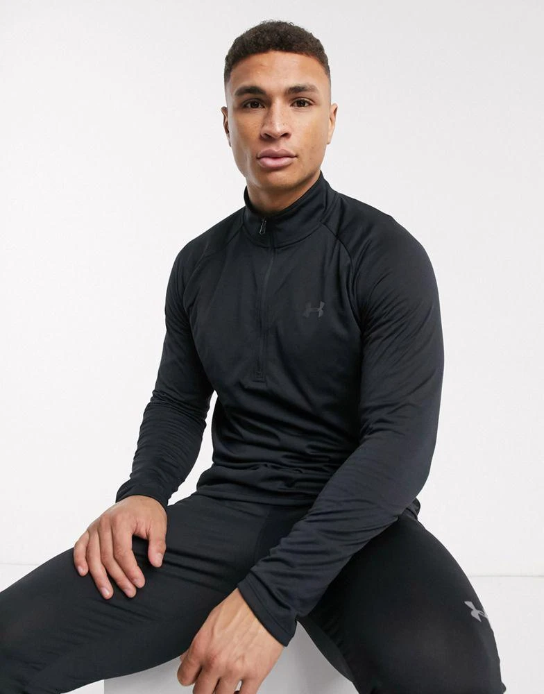 商品Under Armour|Under Armour Training tech 2.0 1/2 zip top in black,价格¥357,第1张图片