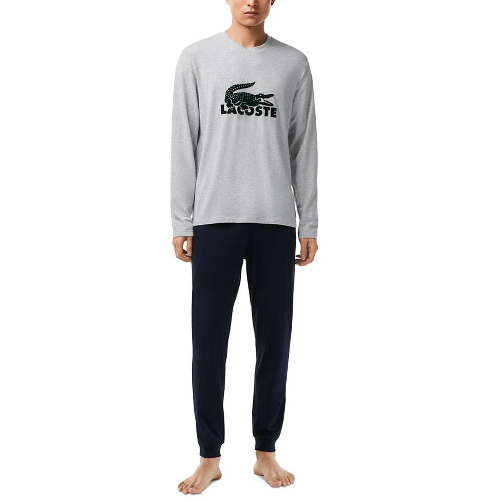 商品Lacoste|Men's 2-Pc. Long-Sleeve T-Shirt & Jogger Pants Pajama Set,价格¥720,第1张图片