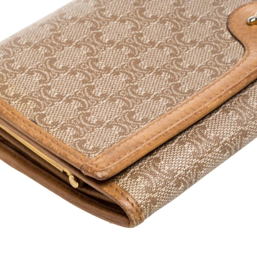 Celine Beige Macadam Coated Canvas and Leather Wallet 商品