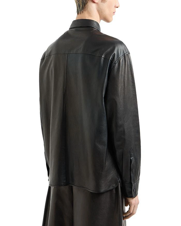 商品Emporio Armani|Leather Shirt Jacket,价格¥6331,第3张图片详细描述