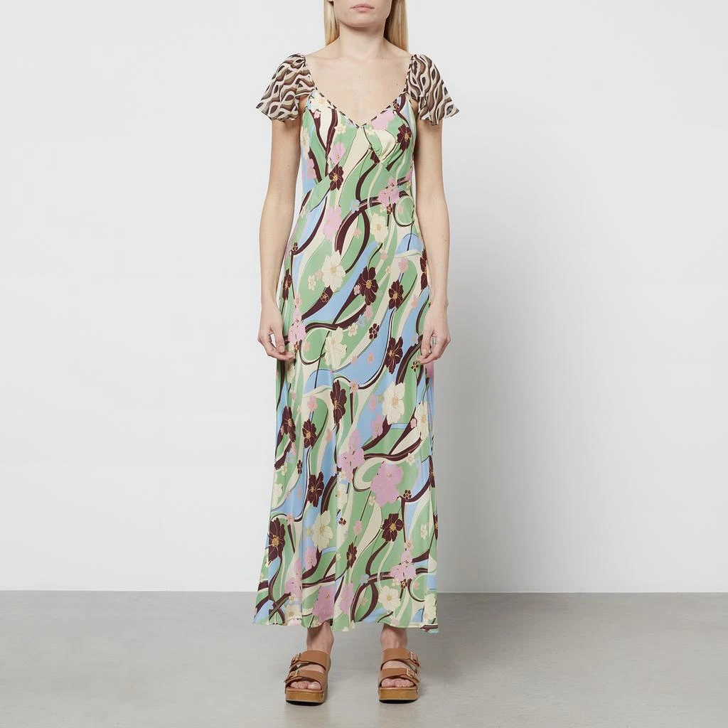 商品Rixo|RIXO Women's Effie Midi Dress - Hibiscus Geo Mix,价格¥627,第1张图片