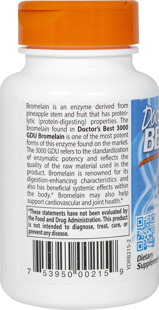 商品Doctor's Best|Digestive Health: Best 3000 GDU Bromelain,价格¥121,第3张图片详细描述