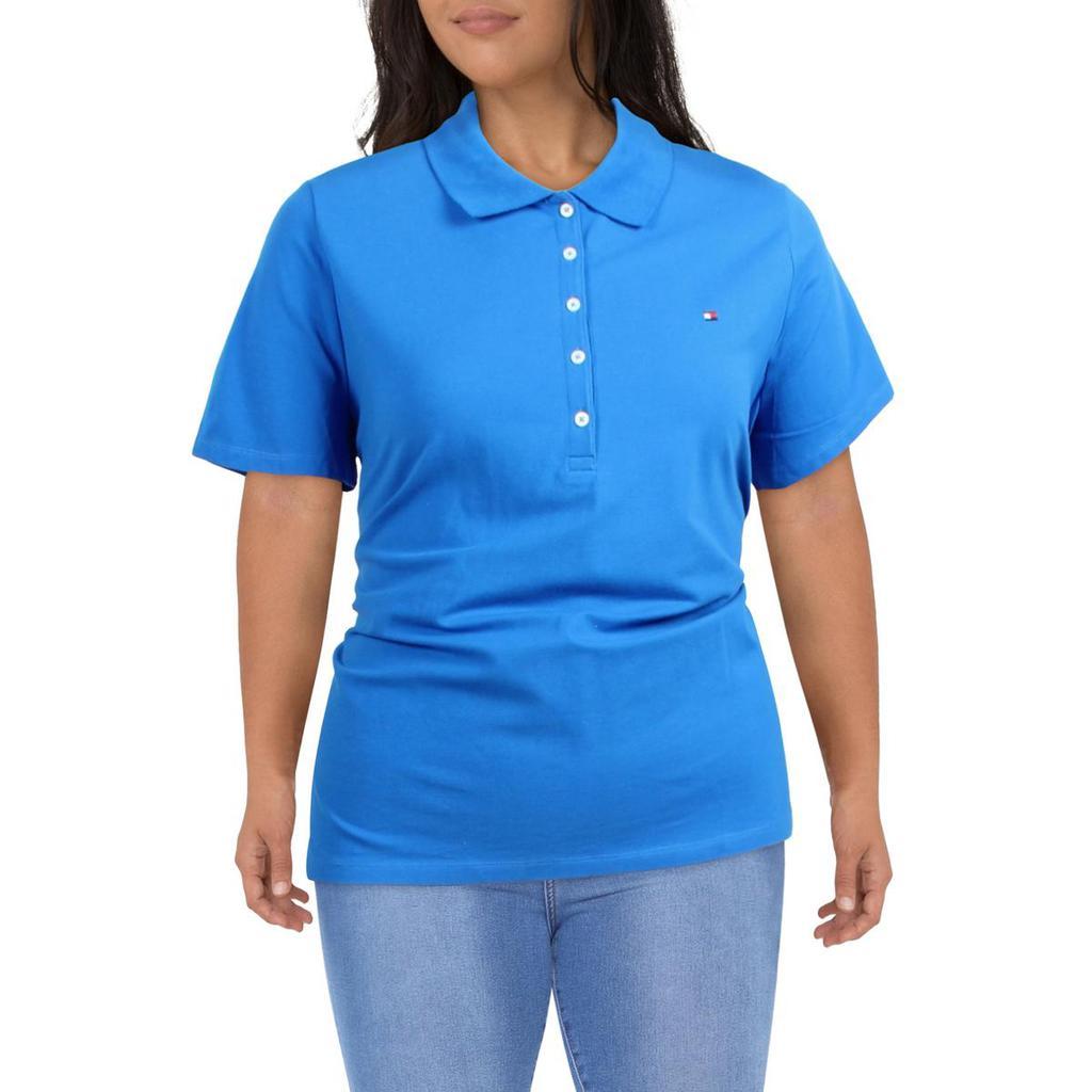 商品Tommy Hilfiger|Tommy Hilfiger Womens Plus Heritage Collar Short Sleeve Polo Top,价格¥122,第1张图片