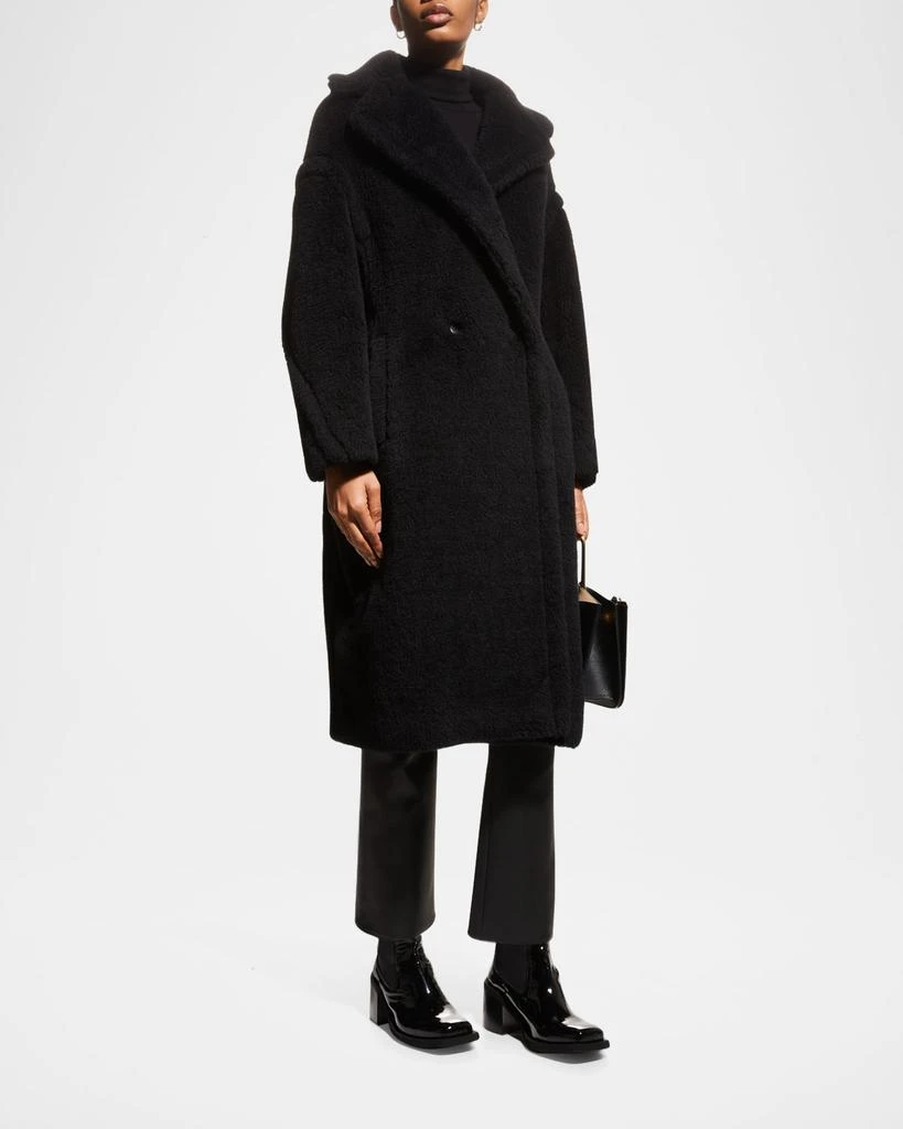 商品Max Mara|Alpaca-Silk Teddy Knit Coat, Black,价格¥34150,第2张图片详细描述