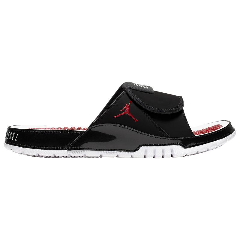 （鞋盒破损，鞋氧化污渍）男款 Air Jordan 11 拖鞋 黑红商品第1张图片规格展示
