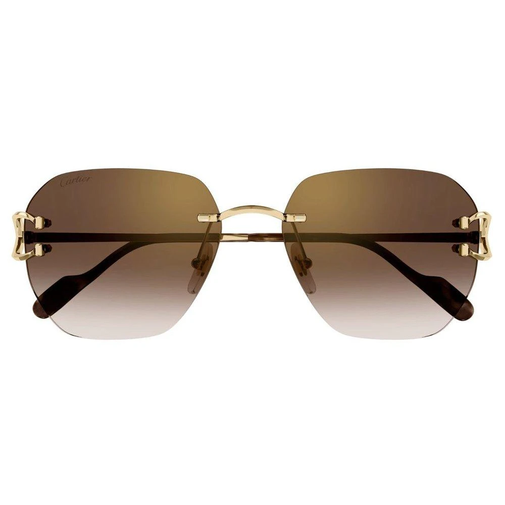 商品Cartier|Cartier Geometric Frame Sunglasses,价格¥5795,第1张图片