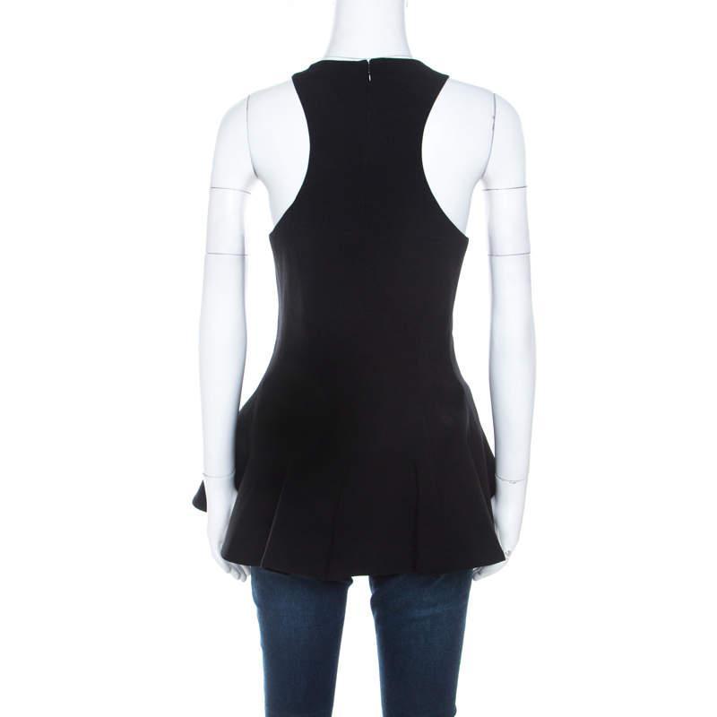 商品[二手商品] PRABAL GURUNG|Prabal Gurung Black Wool Peplum Sleeveless Blouse L,价格¥1771,第5张图片详细描述