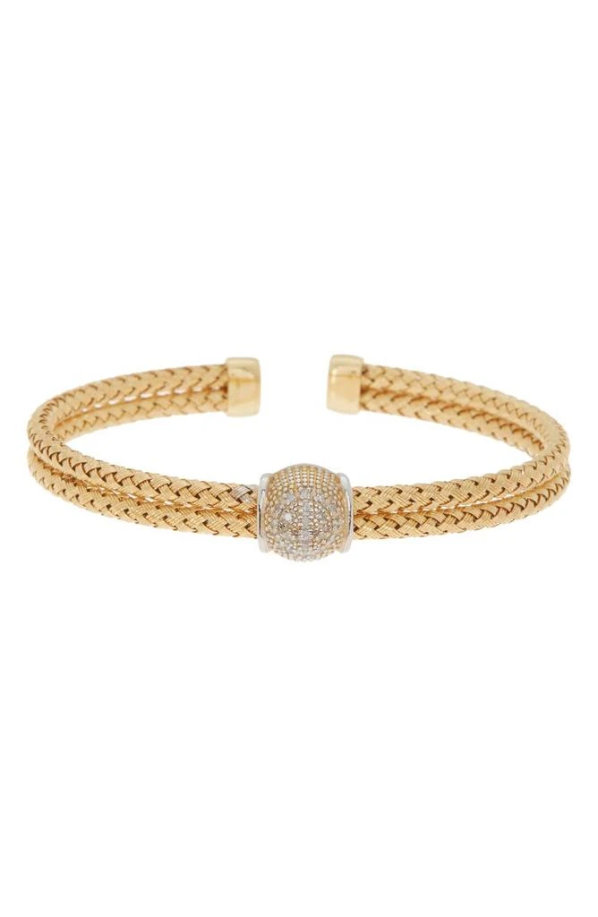 商品MESHMERISE|18K Gold Plated Stainless Steel Diamond Bangle Bracelet - 0.1 ctw.,价格¥1569,第1张图片详细描述