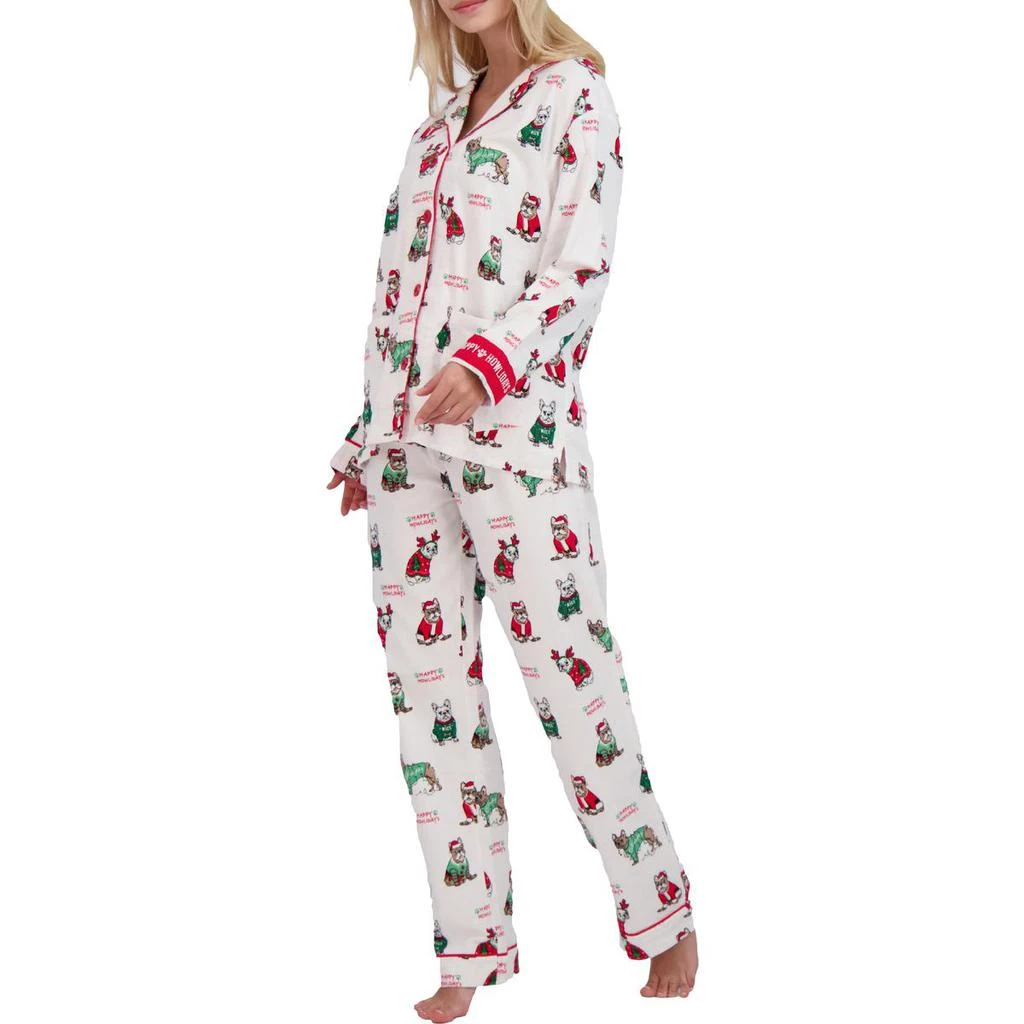 商品P.J. Salvage|PJ Salvage Women's 2 Piece Flannel Holiday Print Pajama Sleepwear Set,价格¥191,第2张图片详细描述