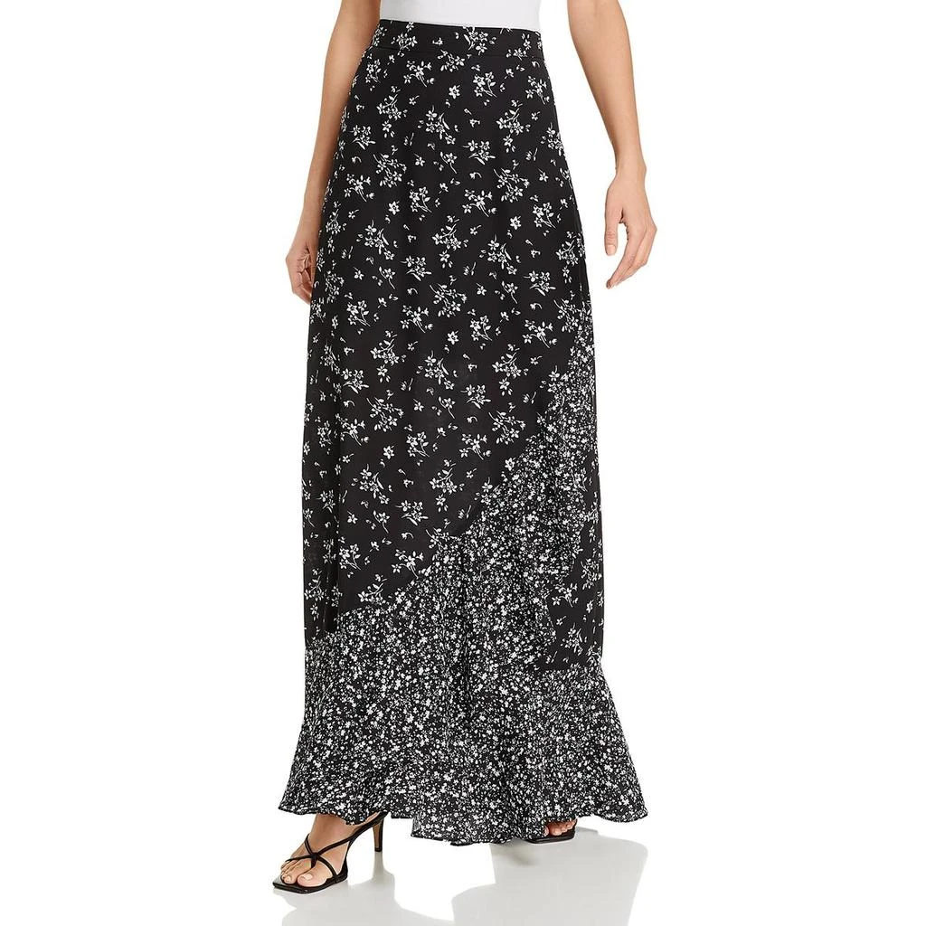 商品AQUA|Aqua Womens Floral Print Ruffled Maxi Skirt,价格¥102,第1张图片