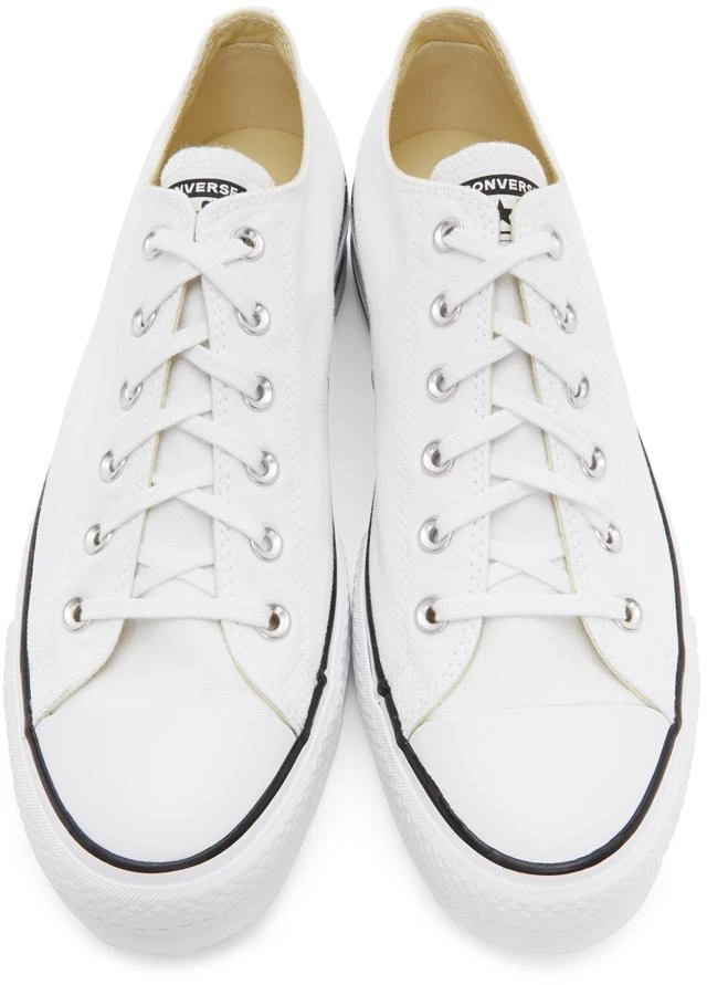 商品Converse|White Leather Chuck Taylor All Star Lift Low Sneakers,价格¥323,第5张图片详细描述