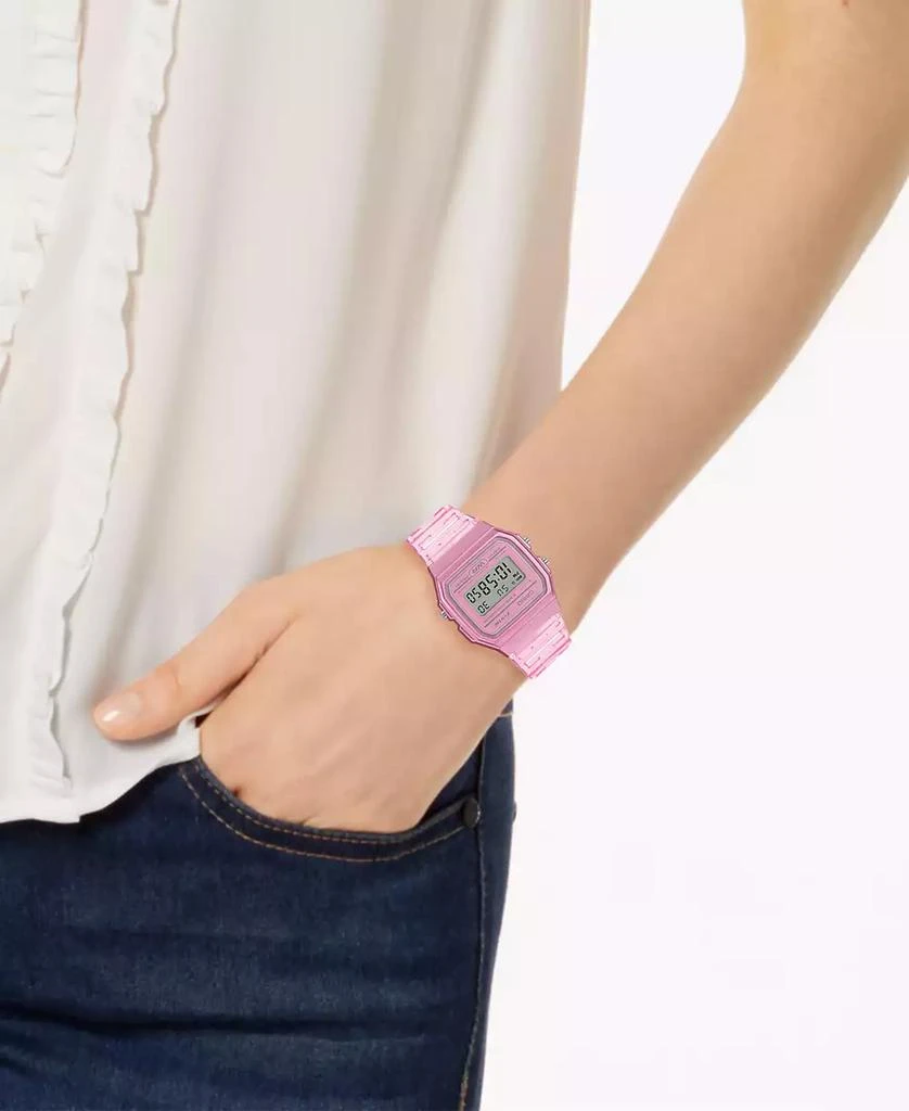 商品Casio|Unisex Digital Pink Jelly Strap Watch 35.2mm,价格¥152,第3张图片详细描述