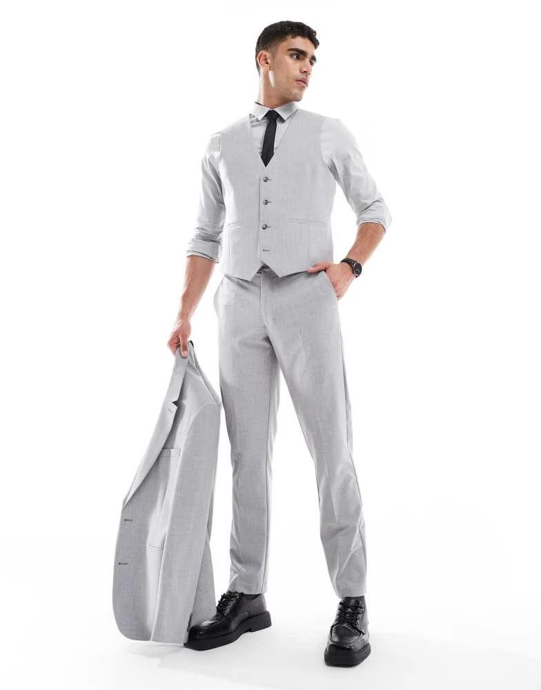 商品ASOS|ASOS DESIGN slim suit trousers in grey,价格¥226,第1张图片详细描述