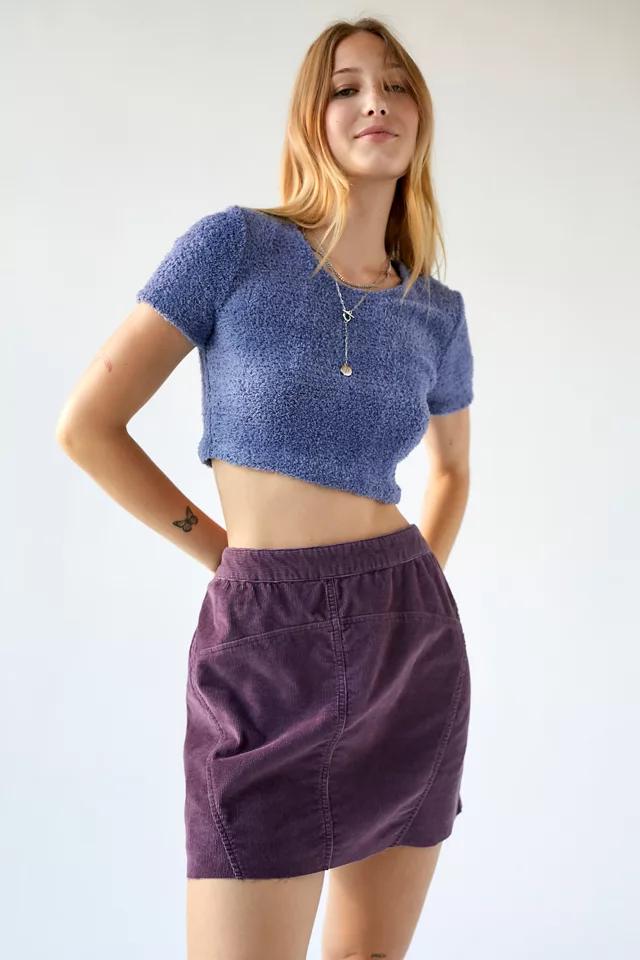 Urban Renewal Remade Bleached Cord Mini Skirt商品第1张图片规格展示