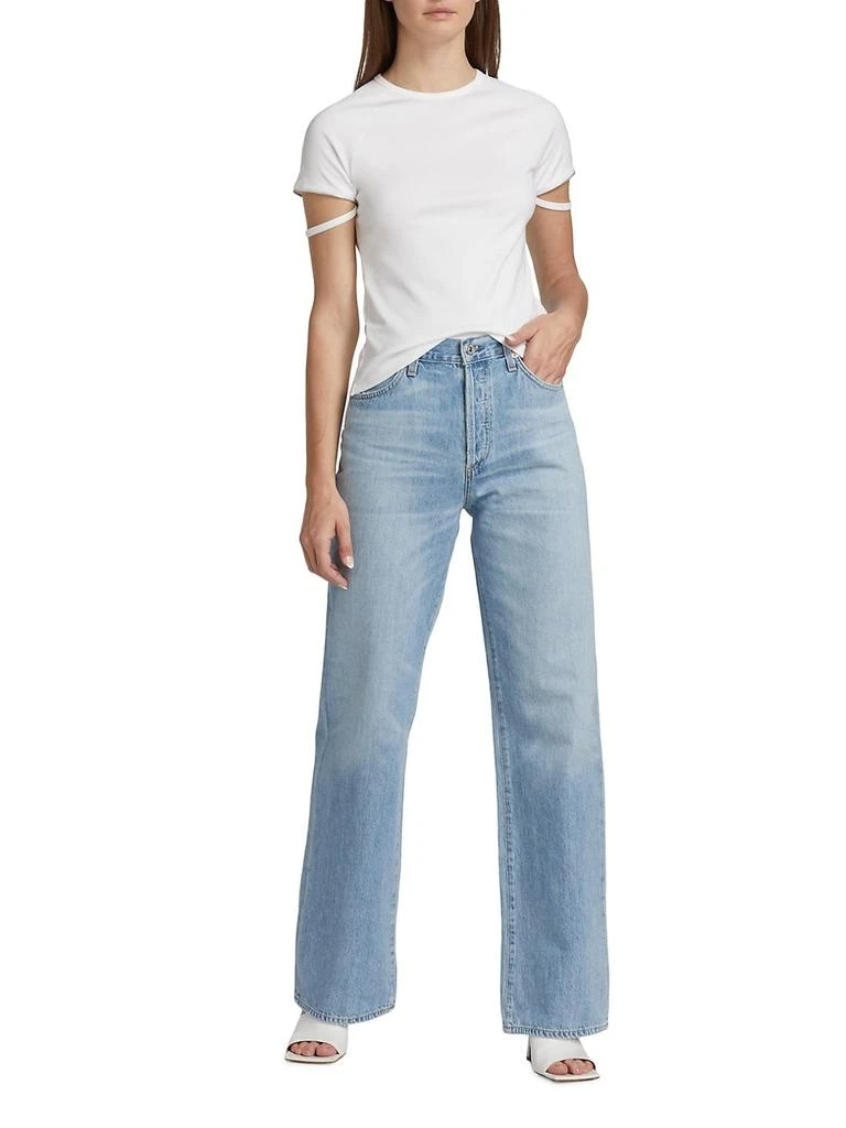商品Helmut Lang|Zip Cotton Jersey Baby Tee,价格¥225,第2张图片详细描述