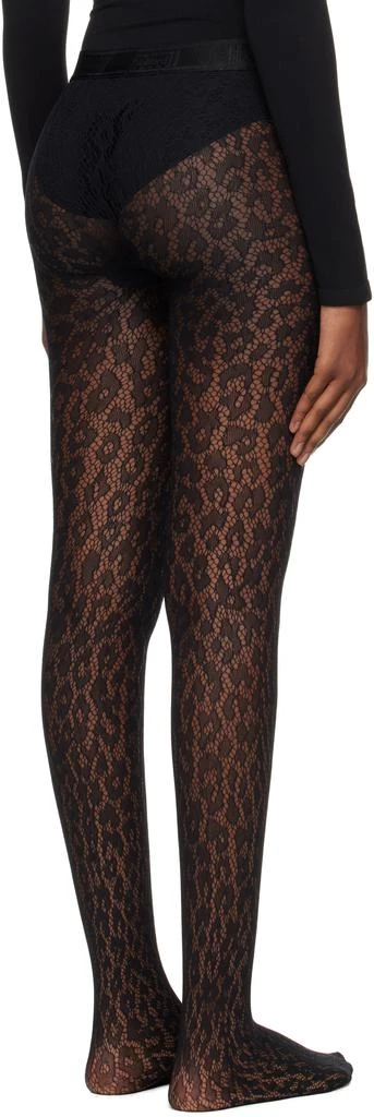 商品Wolford|Black Leo Lace Tights,价格¥356,第3张图片详细描述