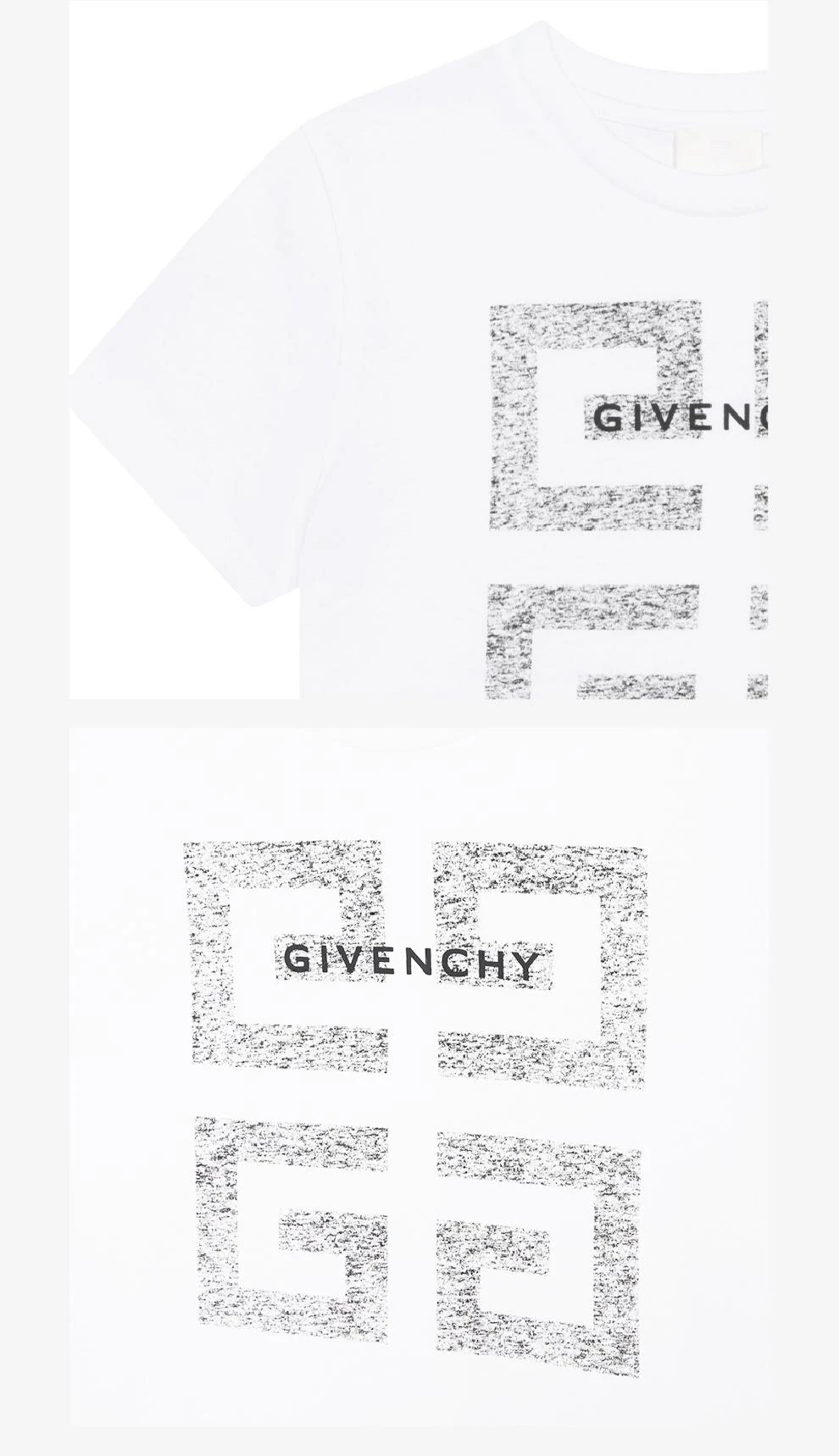 商品Givenchy|大童款 白色圆领4G logo印花T恤【香港仓极速发货】,价格¥1400,第5张图片详细描述