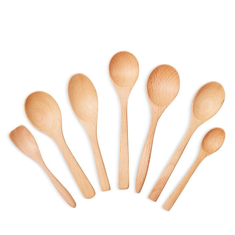 商品Farmhouse Pottery|7 Pc Wooden Little Spoon Set,价格¥224,第1张图片