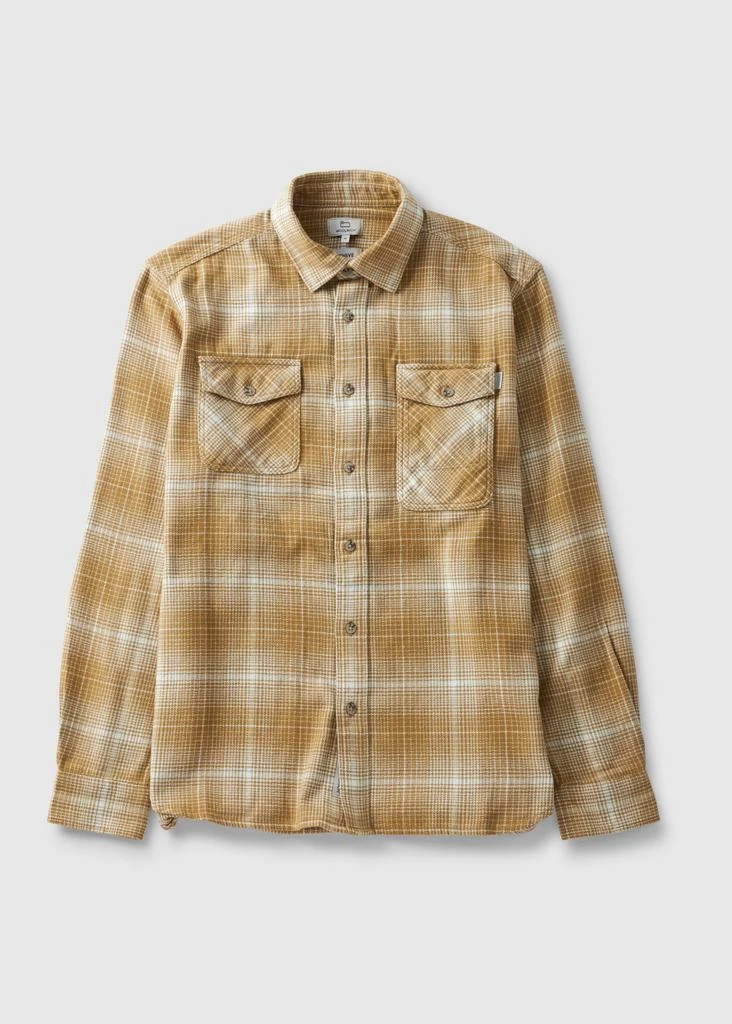 商品Woolrich|Woolrich Mens Cruiser Shirt In Gold Khaki Check,价格¥757,第1张图片