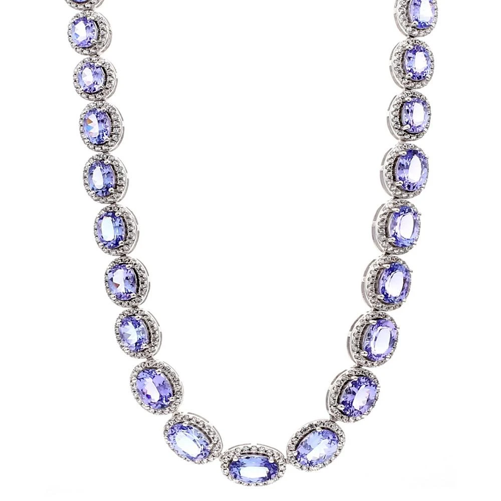 商品Macy's|Multi-Stone Oval Link 18" Statement Necklace in 14k Gold-Plated Sterling Silver,价格¥24715,第1张图片